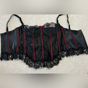 Shirley of Hollywood USA made Nylon Vintage/NWOT tag bustier corset size 38